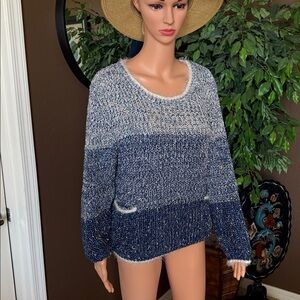 Women's Blue Gradient Sweater